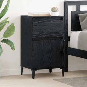 vidaXL Κομοδίνο 2 pcs Μαύρη δρυς 40 x 35 x 70 εκ. Επεξεργασμένο ξύλο