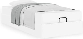 vidaXL Σκελετός κρεβατιού με στρώμα με στρώμα 2 pcs Λευκό PVC