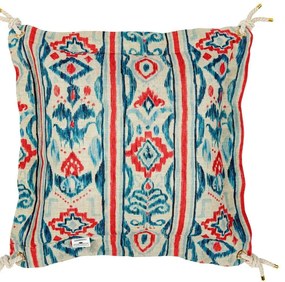 Μαξιλάρι Διακοσμητικό (Με Γέμιση) Mediterraneo Ikat Lc40111 50X50Cm White-Red Mindthegap 50Χ50 Feather