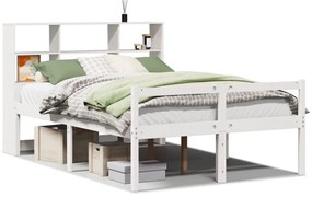 vidaXL Κρεβάτι Βιβλιοθήκη Χωρίς Στρώμα 120x190 εκ Μασίφ Ξύλο Πεύκου