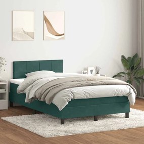 ΚΡΕΒΑΤΙ BOXSPRING ΜΕ ΣΤΡΩΜΑ ΣΚΟΥΡΟ ΠΡΑΣΙΝΟ 120X210ΕΚ. ΒΕΛΟΥΔΙΝΟ 3316878