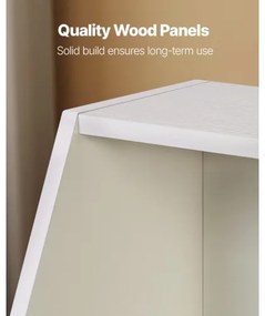 VEVOR Toy Storage Organizer, Wooden Kids Bookshelf with Storage, Toy Storage Cabinet with 2 Mobile Drawers, Kids Storage Organizer for Bedroom, Nursery, Living Room, Entryway, Preschool, White