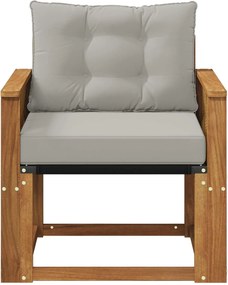 vidaXL Outdoor Middle Sofa Στερεό ξύλο ακακίας και Textilene