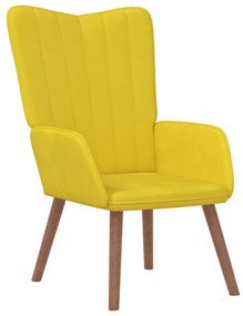 vidaXL Πολυθρόνα Relax Κίτρινο Μουσταρδί Βελούδινη