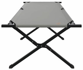 vidaXL Αναδιπλούμενο Κρεβάτι Κάμπινγκ 2 pcs Γκρι Ύφασμα Oxford