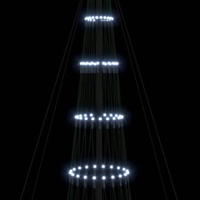 vidaXL LED Χριστουγεννιάτικο Δέντρο Κρύο Λευκό 500 cm Μέταλλο