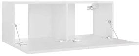 vidaXL Έπιπλο Τηλεόρασης Λευκό 80 x 30 x 30 εκ. από Επεξ. Ξύλο