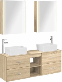 vidaXL Σετ Επίπλων Μπάνιου 5 pcs Sonoma Δρυς