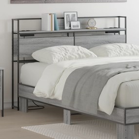 vidaXL Κεφαλάρι Αποθήκης Γκρι sonoma 160 cm Επεξεργασμένο ξύλο