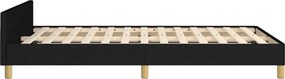 vidaXL Πλαίσιο Κρεβατιού χωρίς στρώμα Μαύρο 120x190 εκ. Υφασμάτινο