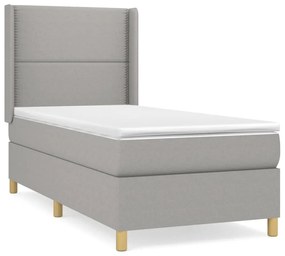 ΚΡΕΒΑΤΙ BOXSPRING ΜΕ ΣΤΡΩΜΑ ΑΝΟΙΧΤΟ ΓΚΡΙ 90X200 ΕΚ. ΥΦΑΣΜΑΤΙΝΟ 3131881