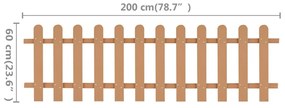 vidaXL Φράχτης Κήπου 200 x 60 εκ. από WPC