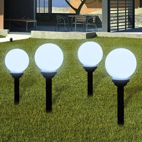 Ηλιακοί γλόμποι με LED για διαδρόμους κήπου - Λευκό