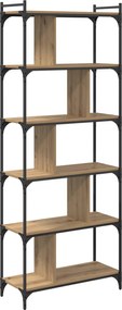 vidaXL Βιβλιοθήκη artisan δρυς 76 x 32 x 192 εκ. Επεξεργασμένο ξύλο
