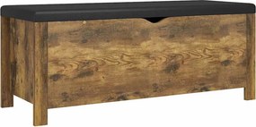 vidaXL Κουτί Αποθήκευσης Καπν. Δρυς 105x40x45εκ Επεξ. Ξύλο + Μαξιλάρι