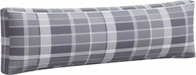 vidaXL Μαξιλάρια Παλέτας 2 τεμ. Γκρι Καρό Ύφασμα