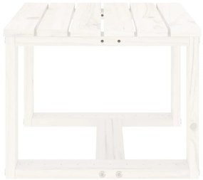 vidaXL Βοηθητικό Τραπέζι Κήπου Λευκό 40x38x28,5 εκ. Μασίφ Ξύλο Πεύκου