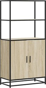 vidaXL Highboard Δρυς sonoma 68x35x139 cm Επεξεργασμένο ξύλο μέταλλο