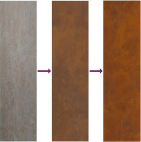vidaXL Οθόνη Ιδιωτικότητας Κήπου Σκ rusty 50 x 140 εκ