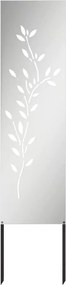 vidaXL Οθόνη Ιδιωτικότητας Κήπου Floral Ασημί 32 χ 140 εκ