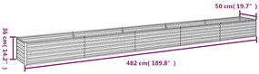 vidaXL Υπερυψωμένο Ζαρντινιέρα Κήπου 482 x 50 x 36 εκ. από Ατσάλι Corten