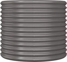 vidaXL Ζαρντινιέρα Γκρι 80x80x68 εκ. Γαλβανισμένος χάλυβας