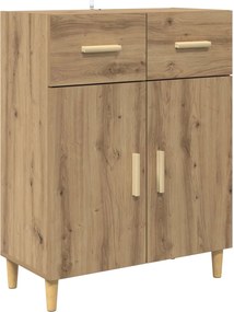 vidaXL Πλαϊνό γραφείο με συρτάρι artisan δρυς 34 x 69.5 x 89 εκ