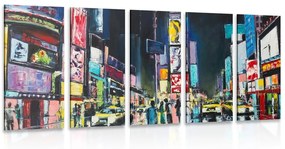 Εικόνα 5 μερών πολύχρωμη Νέα Υόρκη - 200x100