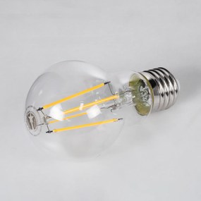 GloboStar 99008 Λάμπα LED Long Filament E27 A60 Γλόμπος 10W 1000lm 360° AC 220-240V IP20 Φ6 x Υ10.5cm Θερμό Λευκό 2700K με Διάφανο Γυαλί - Dimmable - 3 Years Warranty