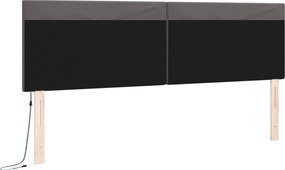 vidaXL LED κεφαλάρι Γκρι 180 cm Τεχνητό Δέρμα