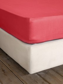 Σεντόνι Υπέρδιπλο με Λάστιχο Superior Satin - Red - Nima Home