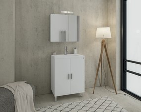 Drop Roma 70x39 White Gloss - Πάγκος με Νιπτήρα &amp; Κρυφοντουλαπο