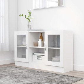 vidaXL Βιτρίνα Λευκή 120 x 30,5 x 70 εκ. από Επεξ. Ξύλο