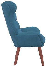 vidaXL Χαλαρωτική Πολυθρόνα Μπλε 69 x 74 x 93 εκ. Βελούδο