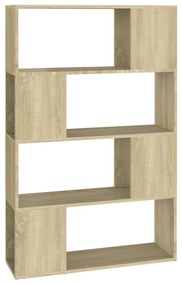 vidaXL Βιβλιοθήκη/Διαχωριστικό Χώρου Sonoma Δρυς 80x24x124,5εκ Μοριοσ.