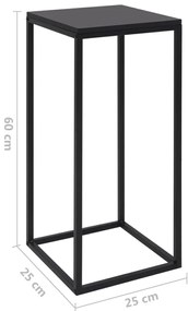 vidaXL Τραπεζάκια Βοηθητικά 2 τεμ. Μαύρα Ατσάλινα