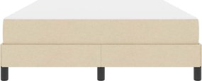 vidaXL Κρεβάτι με ελατήρια με στρώμα Κρεμ 140 x 190 cm ύφασμα