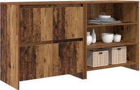 vidaXL Πλαϊνό γραφείο 2 pcs Παλιό ξύλο 70 x 41 x 75 εκ.