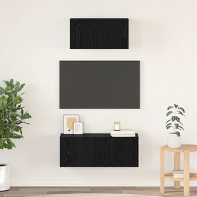 vidaXL Σετ επίπλου τηλεόρασης 2 pcs Μαύρη δρυς 80 x 30 x 30 εκ