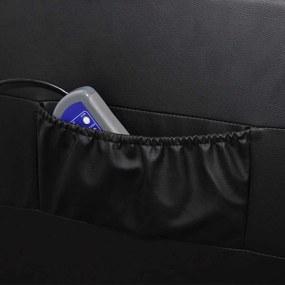 vidaXL Πολυθρόνα Μασάζ Μαύρη από Συνθετικό Δέρμα