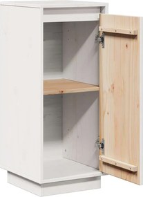vidaXL Ντουλάπι Λευκό 31,5 x 34 x 75 εκ. από Μασίφ Ξύλο Πεύκου