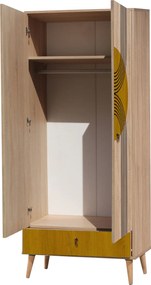 Διφυλλη Ντουλαπα Πολυχρωμη CITY SUN 45x80x190