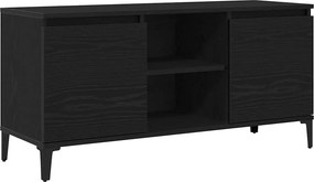 vidaXL Ντουλάπι TV 102 x 35 x 50 εκ. Μαύρη Οξυά Επεξεργασμένο Ξύλο
