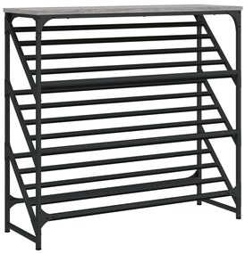vidaXL Παπουτσοθήκη Γκρι Sonoma 90x30x85 εκ. από Επεξεργασμένο Ξύλο