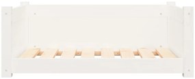 vidaXL Κρεβάτι Σκύλου άσπρο 75,5x55,5x28 εκ. από Μασίφ Ξύλο Πεύκου