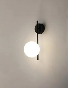 Stewehome Μοντέρνα Μαύρη Μεταλλική Απλίκα Τοίχου E27