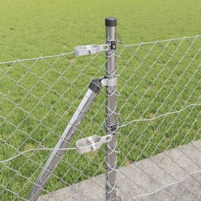 vidaXL Συρματόπλεγμα με Σκυρόδεμα 25 x 0,4 m Ασημί Δίχτυ