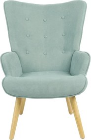 Πολυθρόνα Fluffy βεραμάν ύφασμα-φυσικό 75x69x96εκ 75x69x96 εκ.