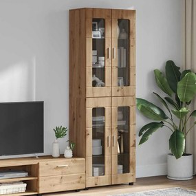 vidaXL Highboard με ράφι με πόρτα FLORIN Artisan Oak 60 x 35 x 182 εκ.