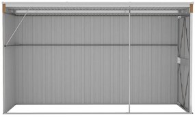 vidaXL Αποθήκη Κήπου Επιτοίχια Καφέ 118x288x178 εκ από Γαλβ. Ατσάλι